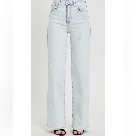 RISEN Ultra High Rise Wide Leg Acid Wash Jeans/Pants | NEW/NWT!! 💜👖💜👖 - Picture 6 of 11